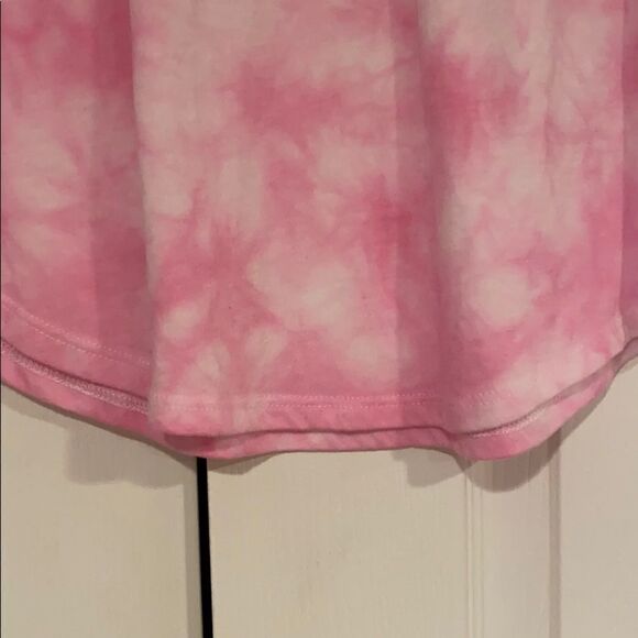 Generation Love Pink & White Tie Dye Puff Sleeve T-Shirt Size XS - Picture 5 of 6
